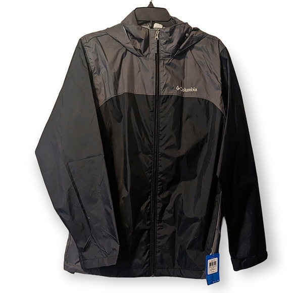 Columbia Men's Glennaker Lake Rain Jacket NWT Black Grill Grey Small Hoodie - Picture 6 of 11